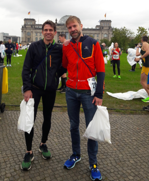 Nach dem Marathon (Stephan und Andreas)